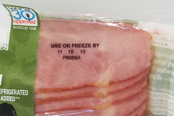 printing on bacon package